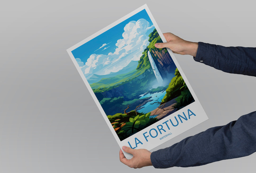 La Fortuna Waterfall Travel Print Wall Art La Fortuna Waterfall Wall Hanging Home Décor La Fortuna Waterfall Gift Art Lovers