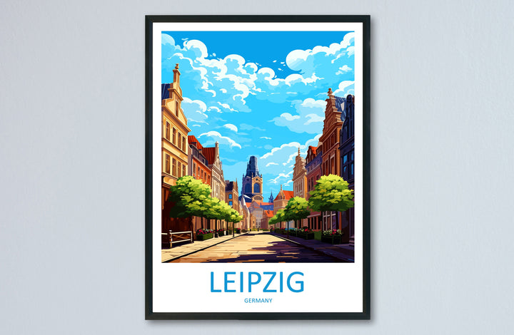 Leipzig Travel Print Wall Art Leipzig Wall Hanging Home Decoration Leipzig Gift Art Lovers Wall Art Print Art Leipzig Germany Poster
