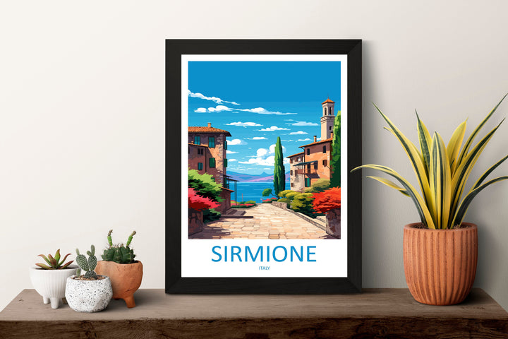 Sirmione Travel Print Wall Art Sirmione Italy Wall Hanging Home Decor Sirmione Gift Art Lovers Wall Art Print Sirmione Italy