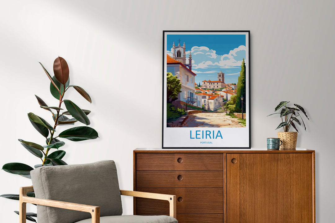 Leiria Travel Print Wall Art Leiria Wall Hanging Home Décor Leiria Gift Art Lovers Portugal Art Lover Gift Leiria Poster