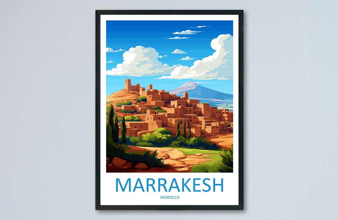 Marrakesh Travel Print Wall Art Marrakesh Wall Hanging Home Décor Marrakesh Gift Art Lovers Morocco Art Lover Gift Wall Art Morocco Art
