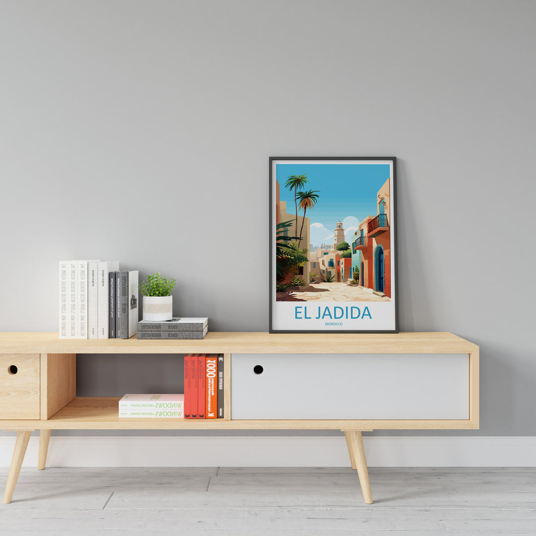 El Jadida Travel Print Wall Art El Jadida Wall Hanging Home Décor El Jadida Gift Art Lovers Morocco Art Lover Gift Wall Art Morocco Art