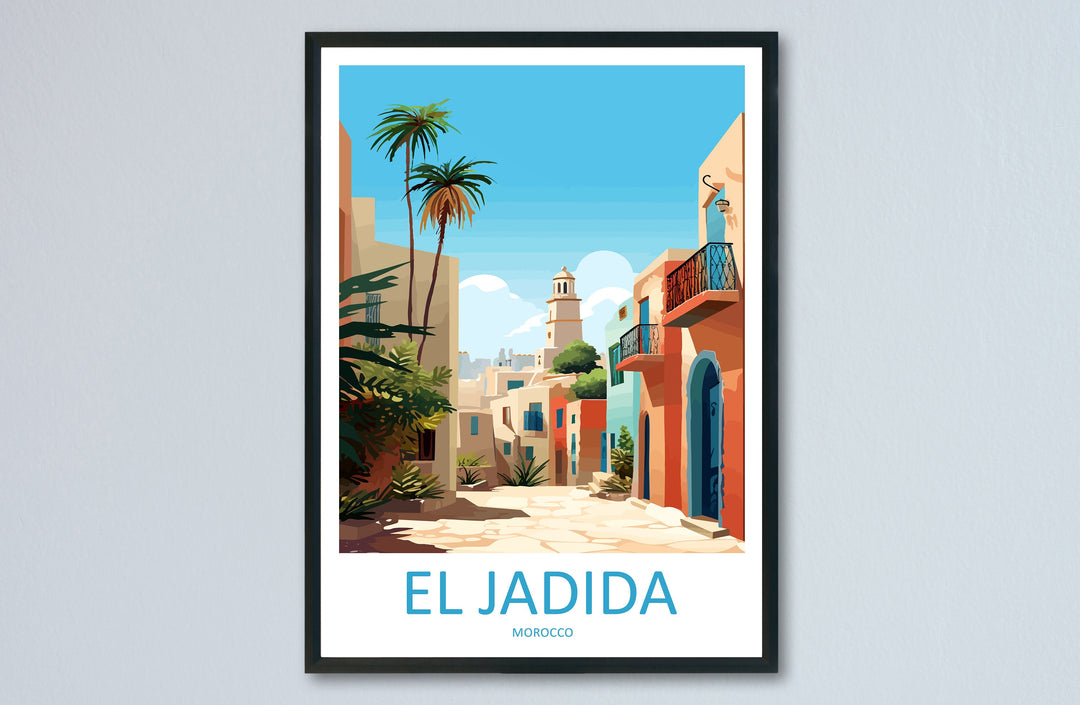 El Jadida Travel Print Wall Art El Jadida Wall Hanging Home Décor El Jadida Gift Art Lovers Morocco Art Lover Gift Wall Art Morocco Art