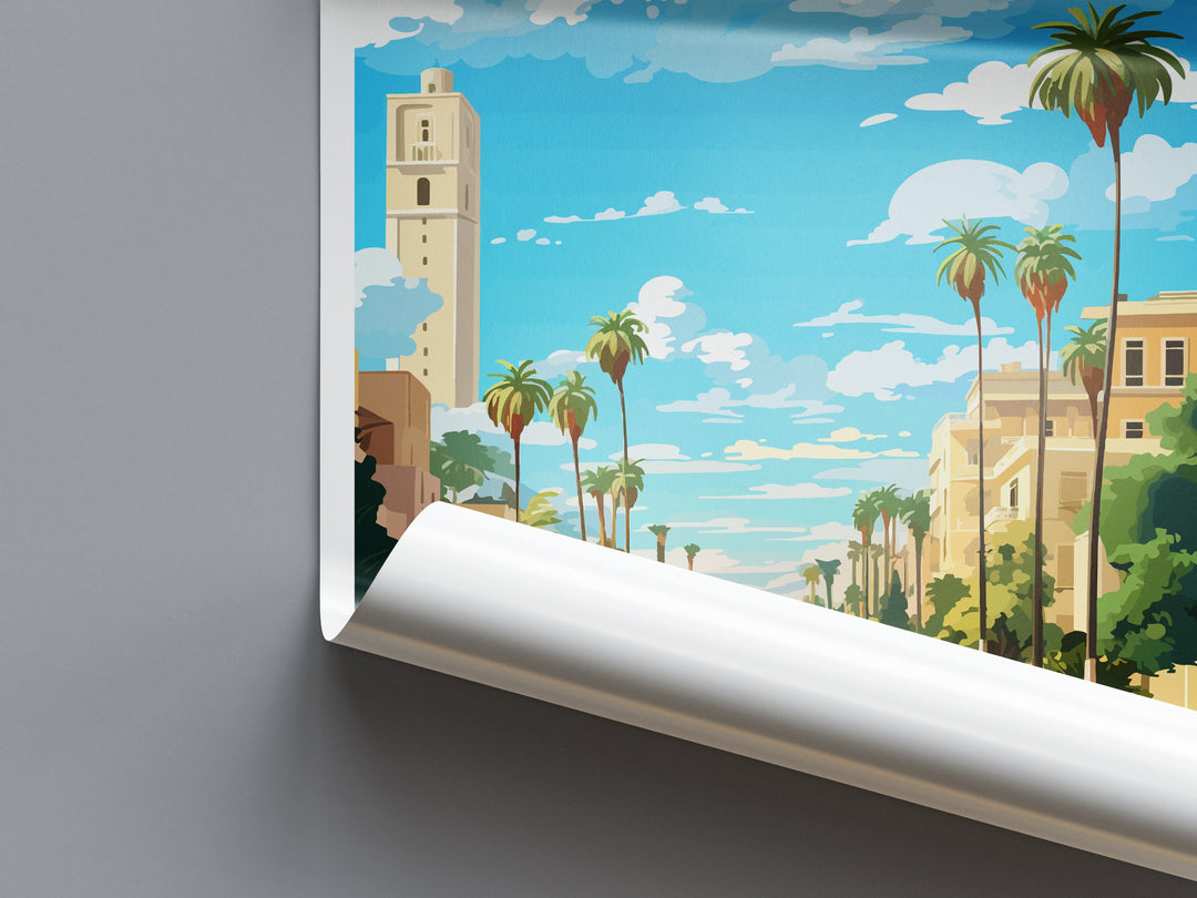 Casablanca Travel Print Wall Art Casablanca Wall Hanging Home Décor Casablanca Gift Art Lovers Morocco Art Lover Gift Wall Art Morocco Art