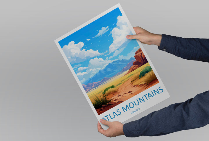 Atlas Moutains Travel Print Wall Art Atlas Moutains Wall Hanging Home Décor Atlas Moutains Gift Art Lovers Morocco Art Lover Gift Wall Art
