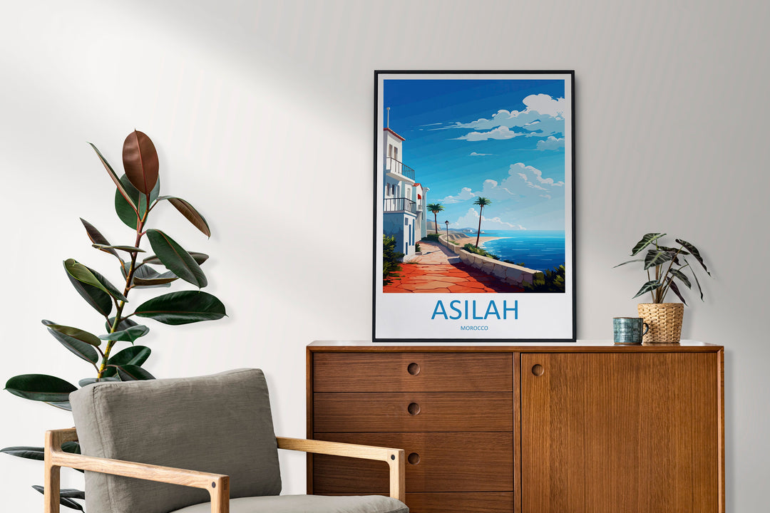Asilah Travel Print Wall Art Asilah Wall Hanging Home Décor Asilah Gift Art Lovers Morocco Art Lover Gift Wall Art Morocco Art