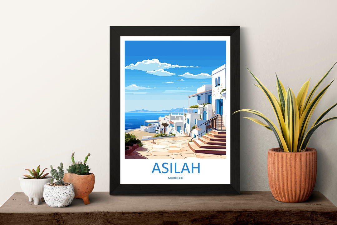 Asilah Travel Print Wall Art Asilah Wall Hanging Home Décor Asilah Gift Art Lovers Morocco Art Lover Gift Wall Art Morocco Art