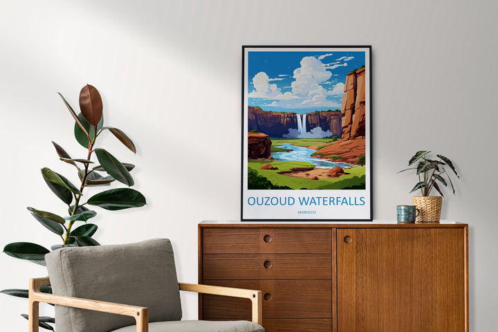 Ouzoud Waterfalls Travel Print Wall Art Ouzoud Waterfalls Wall Hanging Home Décor Ouzoud Waterfalls Gift Art Lovers Morocco Art Lover Gift