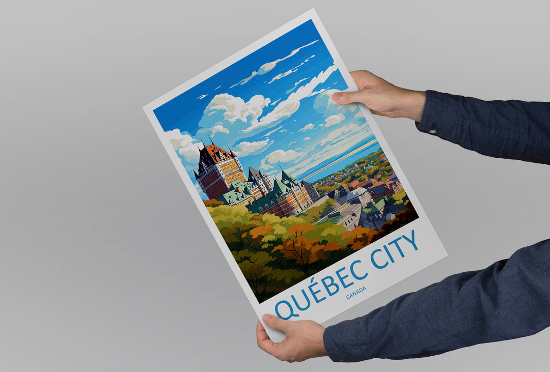 Quebec City Travel Print Wall Art Quebec City Wall Hanging Home Décor Quebec City Gift Art Lovers Canada Art Lover Gift Quebec City Gift