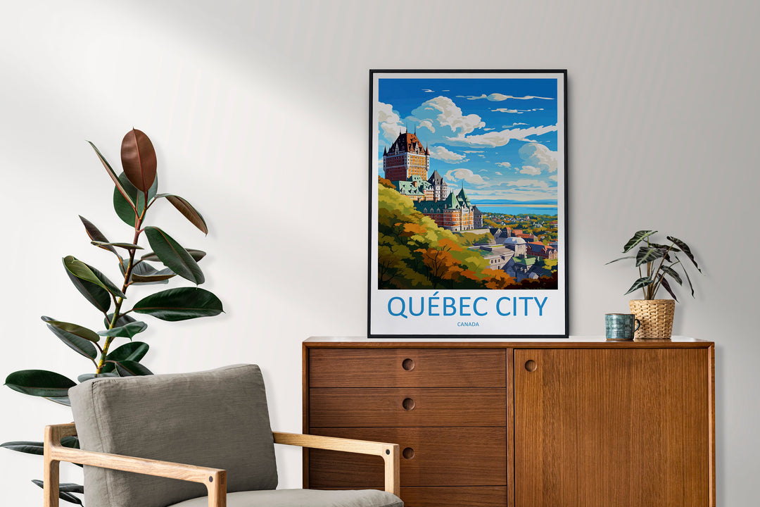 Quebec City Travel Print Wall Art Quebec City Wall Hanging Home Décor Quebec City Gift Art Lovers Canada Art Lover Gift Quebec City Gift