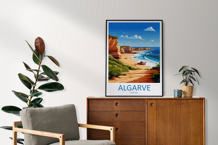 Algarve Travel Print Wall Art Algarve Wall Hanging Home Décor Algarve Gift Art Lovers Portugal Art Lover Gift Algarve Wall Art