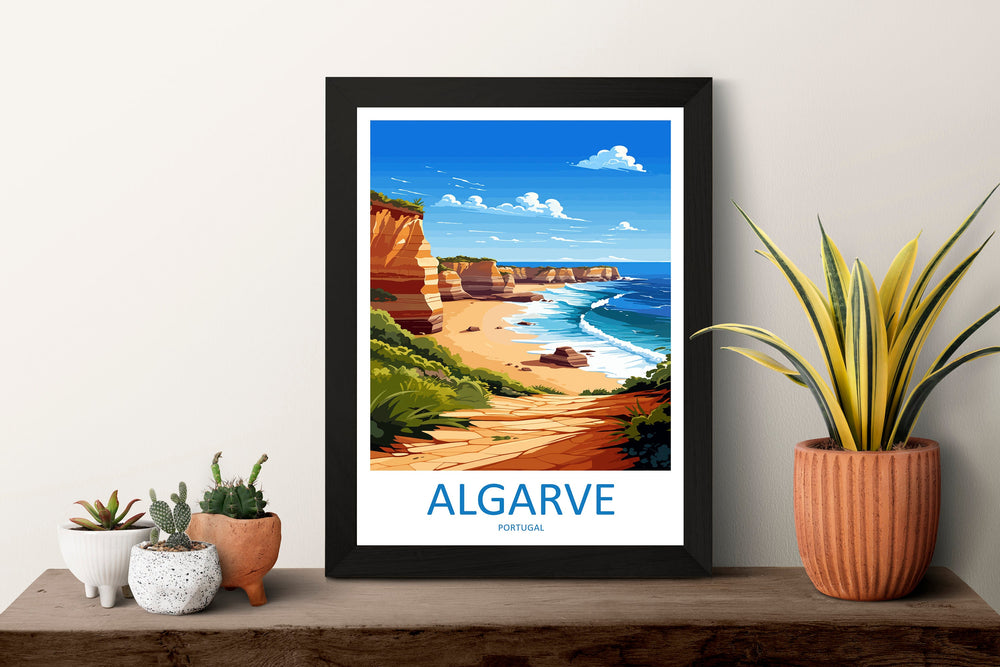 Algarve Travel Print Wall Art Algarve Wall Hanging Home Décor Algarve Gift Art Lovers Portugal Art Lover Gift Algarve Wall Art