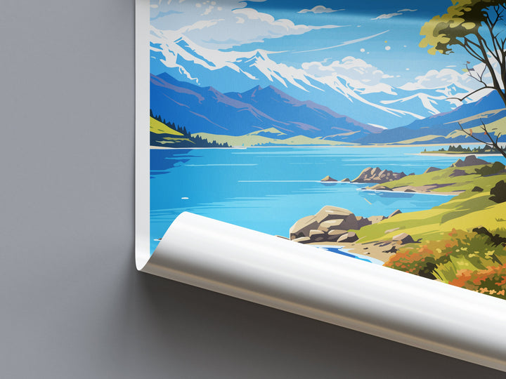 Wanaka Travel Print Wall Art Wanaka Wall Hanging Home Décor Wanaka Gift Art Lovers New Zealand Art Lover Gift Print Wanaka New Zealand Art