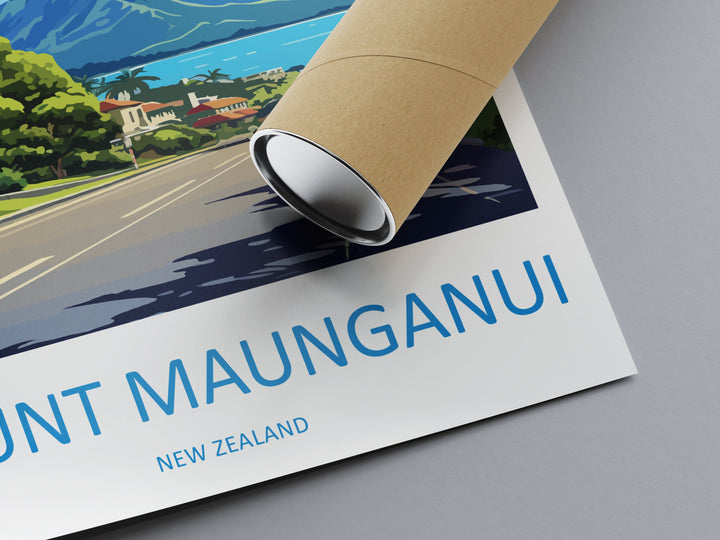 Mount Maunganui Travel Print Wall Art Mount Maunganui Wall Hanging Home Décor Mount Maunganui Gift Art Lovers New Zealand Art Lover Gift