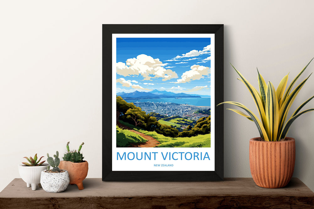 Mount Victoria Travel Print Wall Art Mount Victoria Wall Hanging Home Décor Mount Victoria Gift Art Lovers New Zealand Art Lover Gift