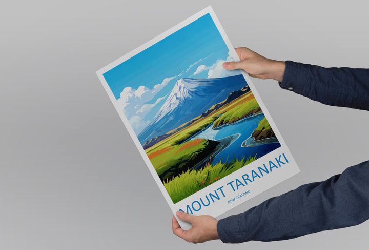 Mount Taranaki Travel Print Wall Art Mount Taranaki Wall Hanging Home Décor Mount Taranaki Gift Art Lovers New Zealand Art Lover Gift