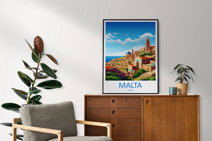 Malta Travel Print Wall Art Malta Wall Hanging Home Décor Malta Gift Art Lovers Malta Art Gift Lover Print