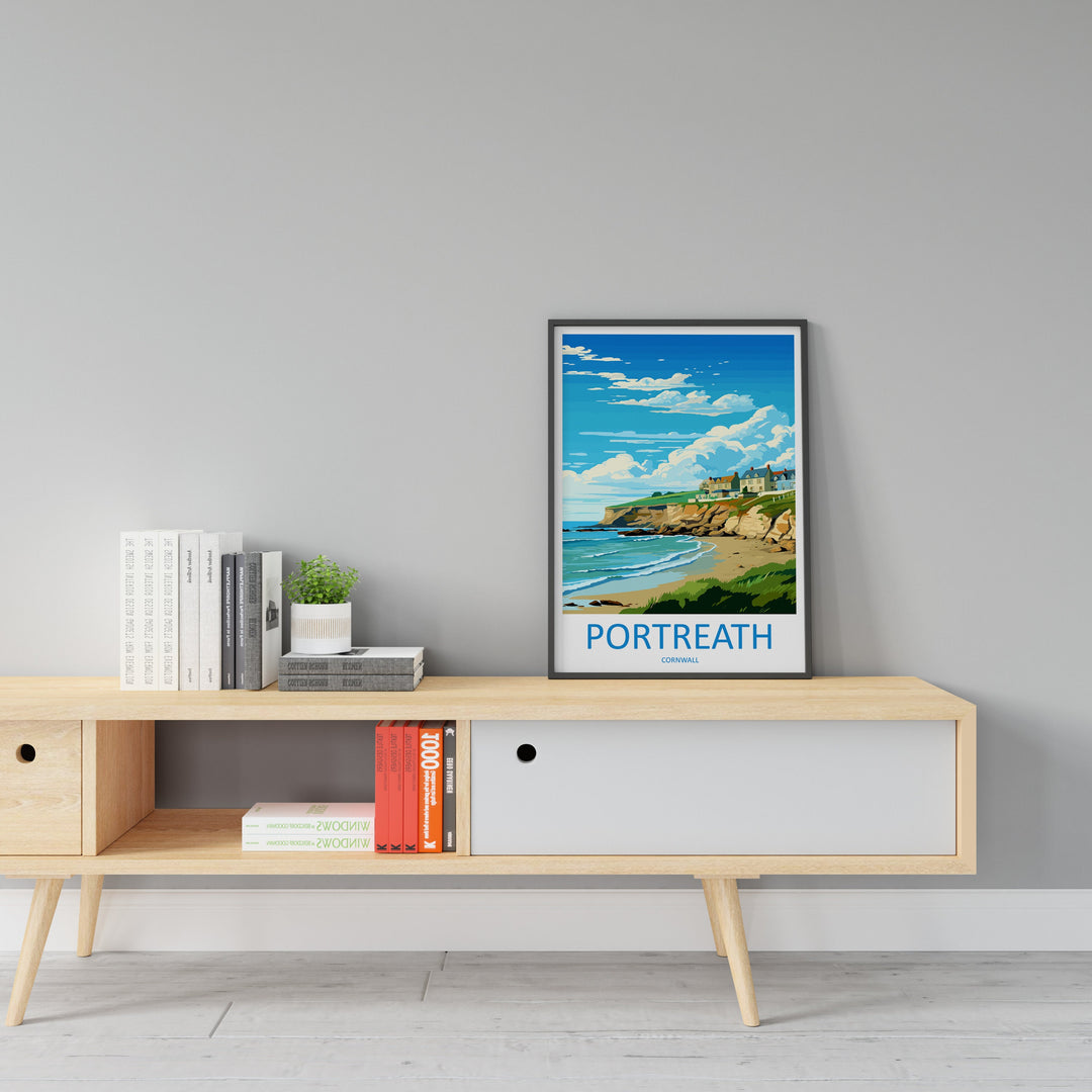 Portreath Travel Print Wall Art Portreath Wall Hanging Home Décor Portreath Gift Art Lovers Cornwall Art Portreath Wall Art