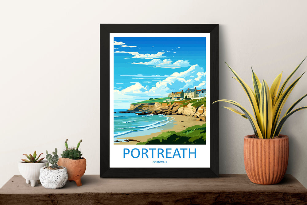Portreath Travel Print Wall Art Portreath Wall Hanging Home Décor Portreath Gift Art Lovers Cornwall Art Portreath Wall Art