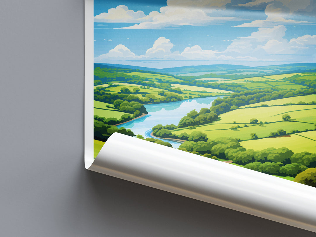 Wye Valley Travel Print Wall Art Wye Valley Wall Hanging Home Decor Wye Valley Gift Art Lovers Wall Art AONB Wall Print AONB Travel Print