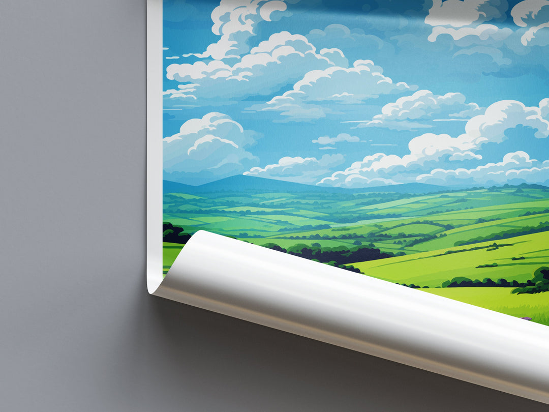 South Downs Travel Print Wall Art South Downs Wall Hanging Home Decor South Downs Gift Art Lovers Wall Art AONB Wall Print AONB Travel Print