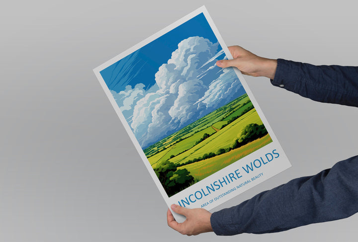 Lincolnshire Wolds Travel Print Wall Art Lincolnshire Wolds Wall Hanging Home Decor Lincolnshire Wolds Gift Art Lovers Wall Art AONB Print