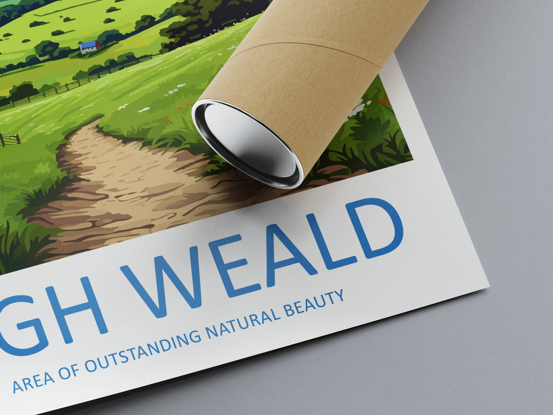 High Weald Travel Print Wall Art High Weald Wall Hanging Home Decor High Weald Gift Art Lovers Wall Art AONB Print