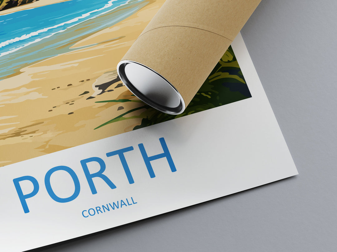 Porth Travel Print Wall Art Porth Wall Hanging Home Décor Porth Gift Art Lovers Cornwall Art Porth Gift