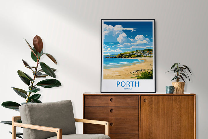 Porth Travel Print Wall Art Porth Wall Hanging Home Décor Porth Gift Art Lovers Cornwall Art Porth Gift