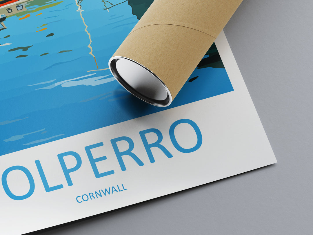 Polperro Travel Print Wall Art Polperro Wall Hanging Home Décor Polperro Gift Art Lovers Cornwall Art Polperro Gift
