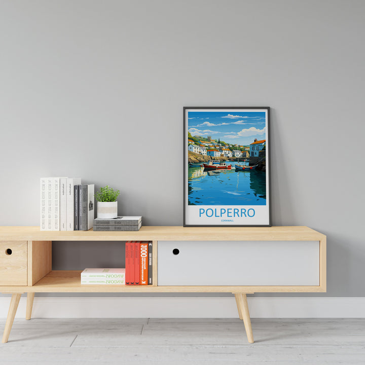 Polperro Travel Print Wall Art Polperro Wall Hanging Home Décor Polperro Gift Art Lovers Cornwall Art Polperro Gift