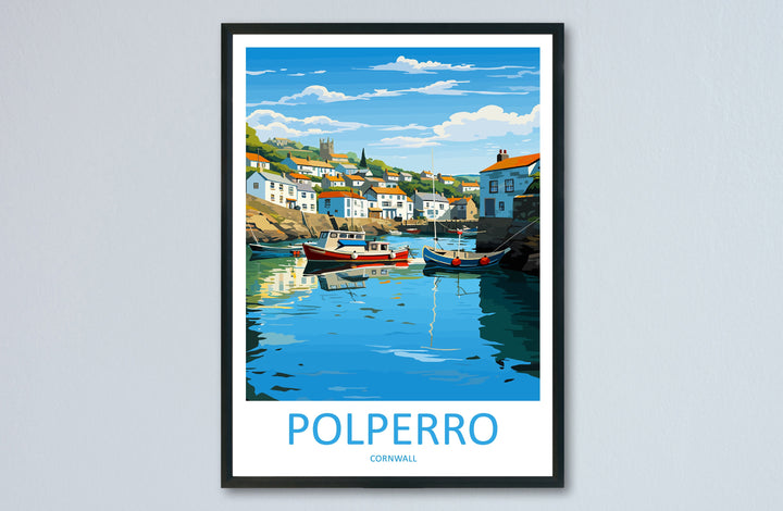 Polperro Travel Print Wall Art Polperro Wall Hanging Home Décor Polperro Gift Art Lovers Cornwall Art Polperro Gift