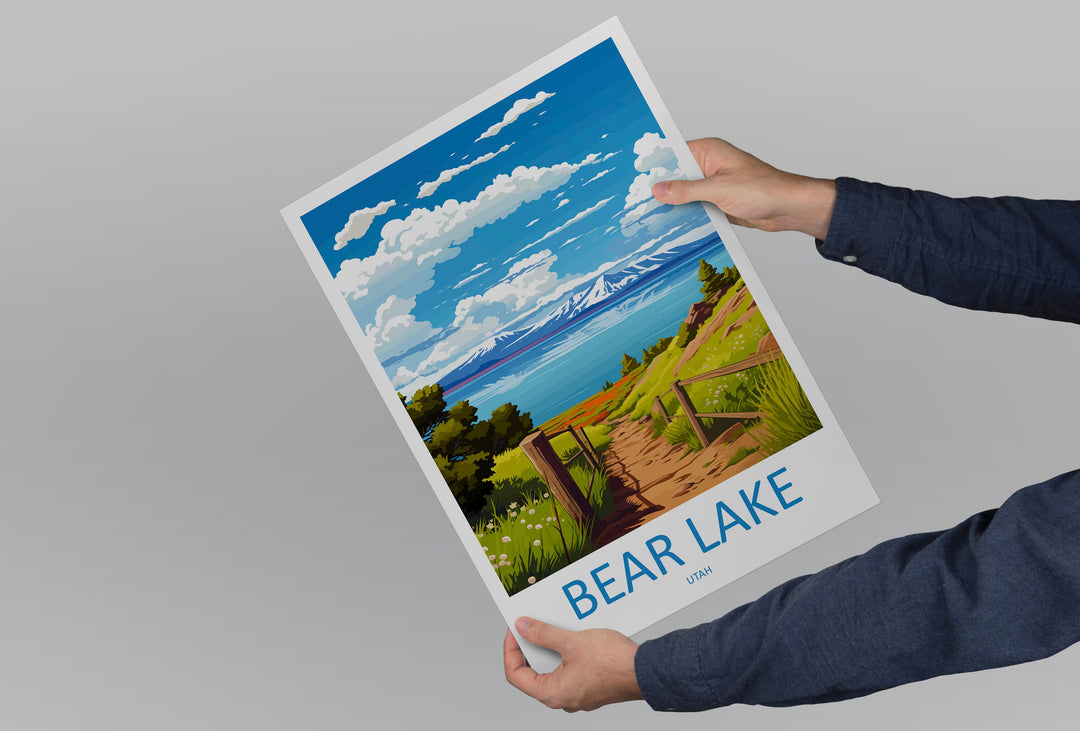Bear Lake Travel Print Wall Art Bear Lake Wall Hanging Home Décor Bear Lake Art Lovers Utah Art Lover Gift