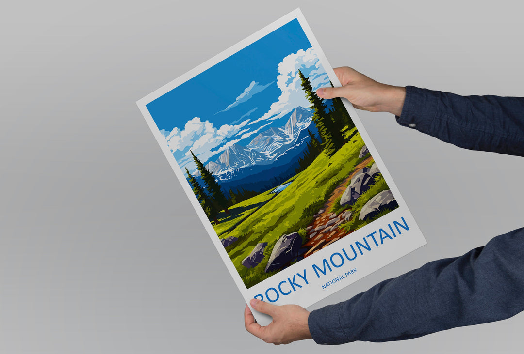 Rocky Mountain National Park Travel Print Wall Art Rocky Mountain Wall Hanging Home Décor Rocky Mountain Gift Art Lovers Colorado Art