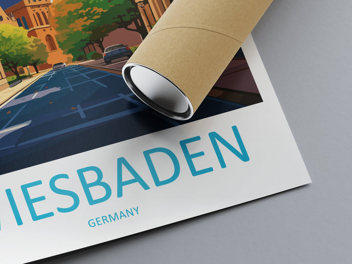 Wiesbaden Travel Print Wall Art Wiesbaden Wall Hanging Home Decor Wiesbaden Gift Art Lovers Wall Art Print Art Wiesbaden Germany