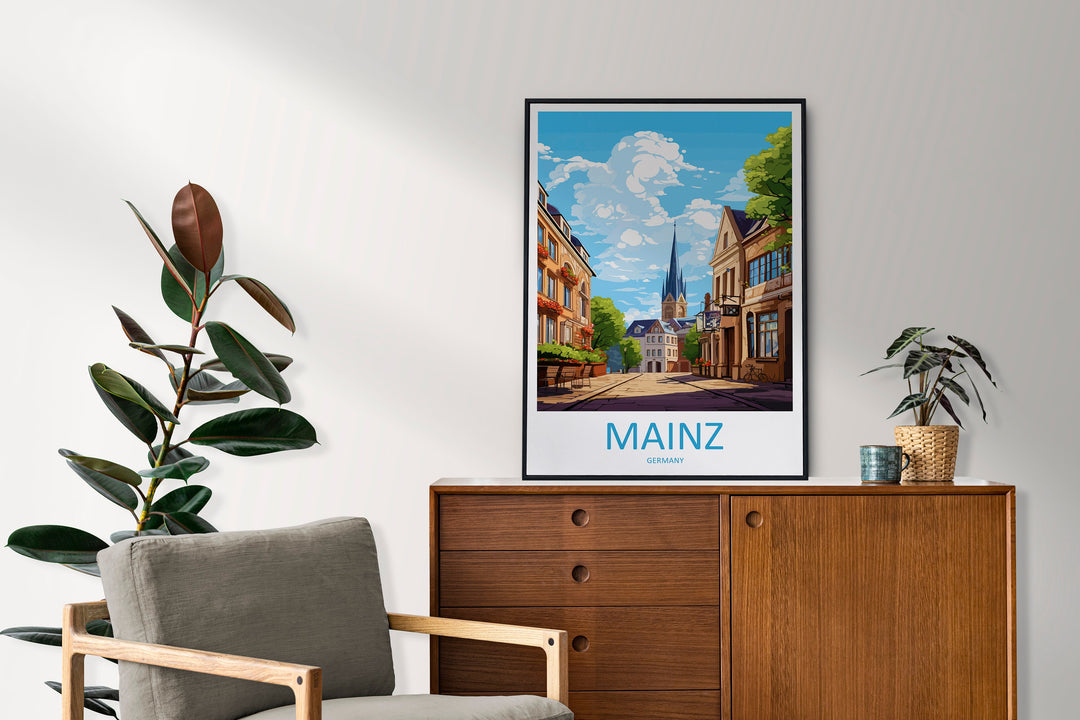 Mainz Travel Print Wall Art Mainz Wall Hanging Home Decoration Mainz Gift Art Lovers Wall Art Print Art Mainz Germany Poster