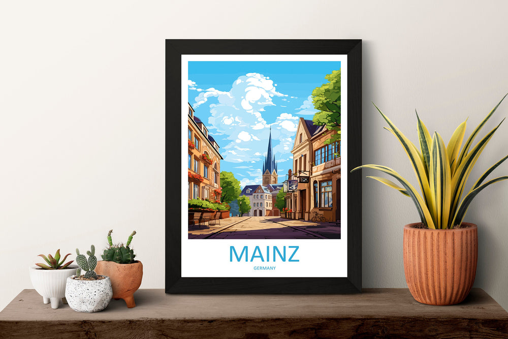 Mainz Travel Print Wall Art Mainz Wall Hanging Home Decoration Mainz Gift Art Lovers Wall Art Print Art Mainz Germany Poster