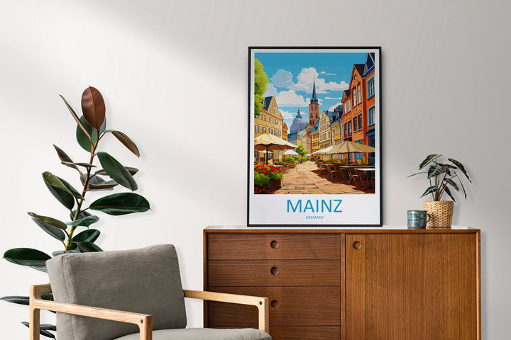 Mainz Travel Print Wall Art Mainz Wall Hanging Home Decoration Mainz Gift Art Lovers Wall Art Print Art Mainz Germany Poster