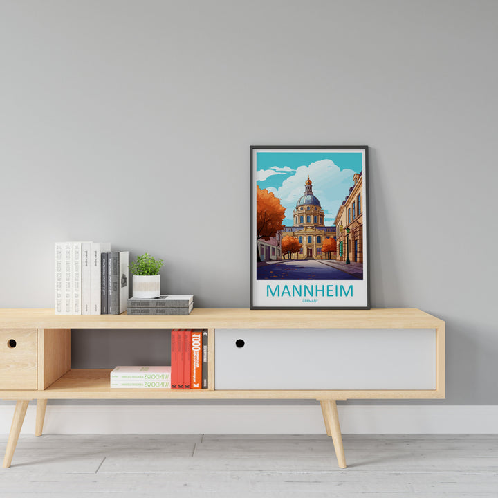 Mannheim Travel Print Wall Art Mannheim Wall Hanging Home Decoration Mannheim Gift Art Lovers Wall Art Print Art Mannheim Germany Poster