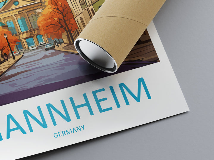 Mannheim Travel Print Wall Art Mannheim Wall Hanging Home Decoration Mannheim Gift Art Lovers Wall Art Print Art Mannheim Germany Poster