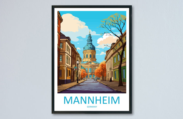 Mannheim Travel Print Wall Art Mannheim Wall Hanging Home Decoration Mannheim Gift Art Lovers Wall Art Print Art Mannheim Germany Poster