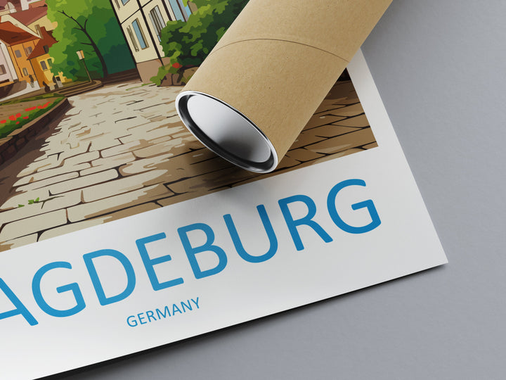 Magdeburg Travel Print Wall Art Magdeburg Wall Hanging Home Decoration Magdeburg Gift Art Lovers Wall Art Print Art Magdeburg Germany Poster