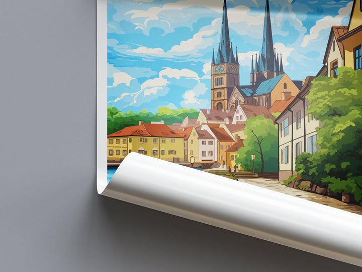 Magdeburg Travel Print Wall Art Magdeburg Wall Hanging Home Decoration Magdeburg Gift Art Lovers Wall Art Print Art Magdeburg Germany Poster