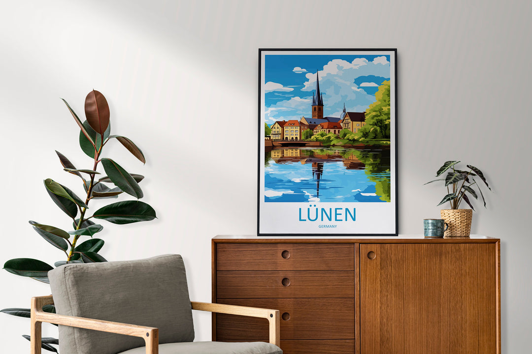 Lünen Travel Print Wall Art Lünen Wall Hanging Home Decoration Lünen Gift Art Lovers Wall Art Print Art Lünen Germany Poster