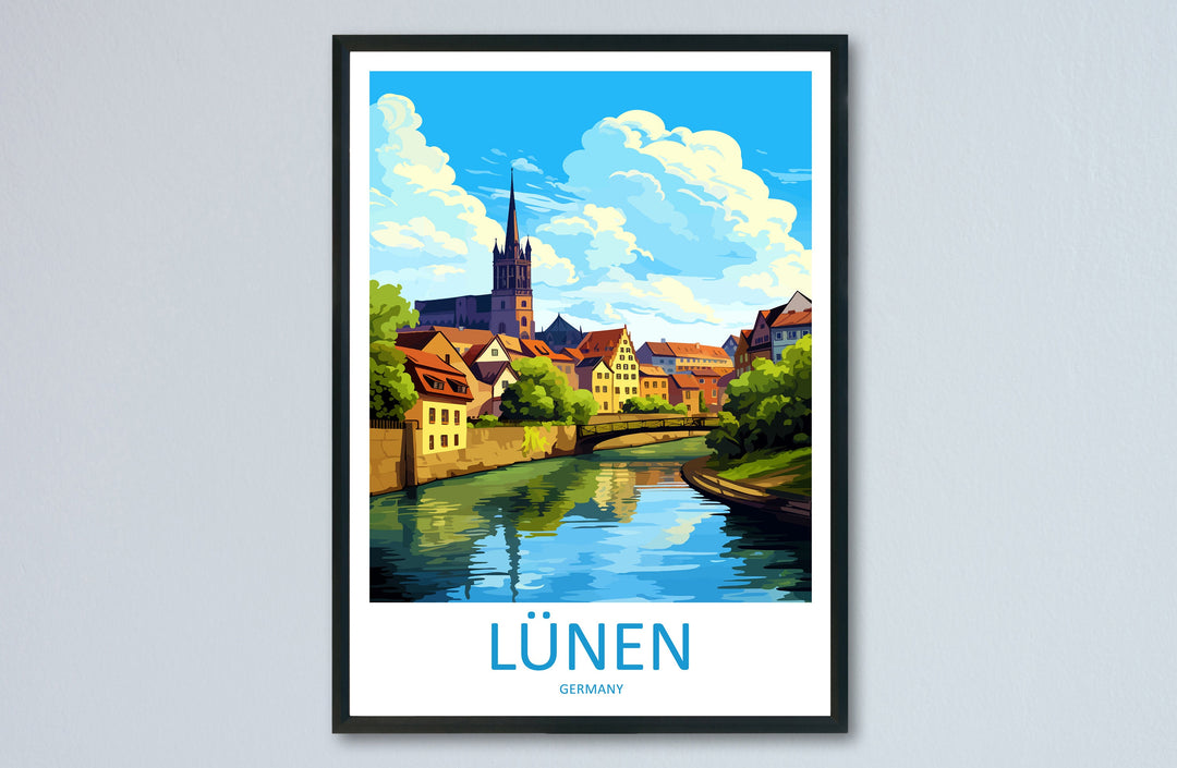Lünen Travel Print Wall Art Lünen Wall Hanging Home Decoration Lünen Gift Art Lovers Wall Art Print Art Lünen Germany Poster