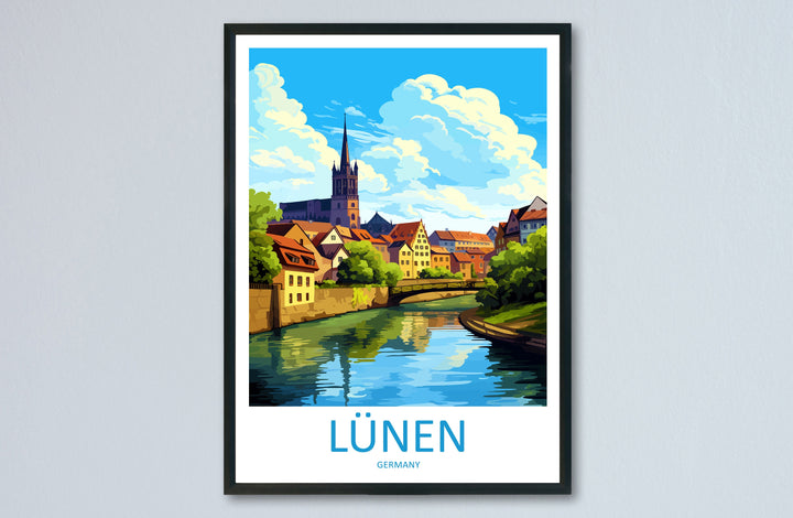 Lünen Travel Print Wall Art Lünen Wall Hanging Home Decoration Lünen Gift Art Lovers Wall Art Print Art Lünen Germany Poster