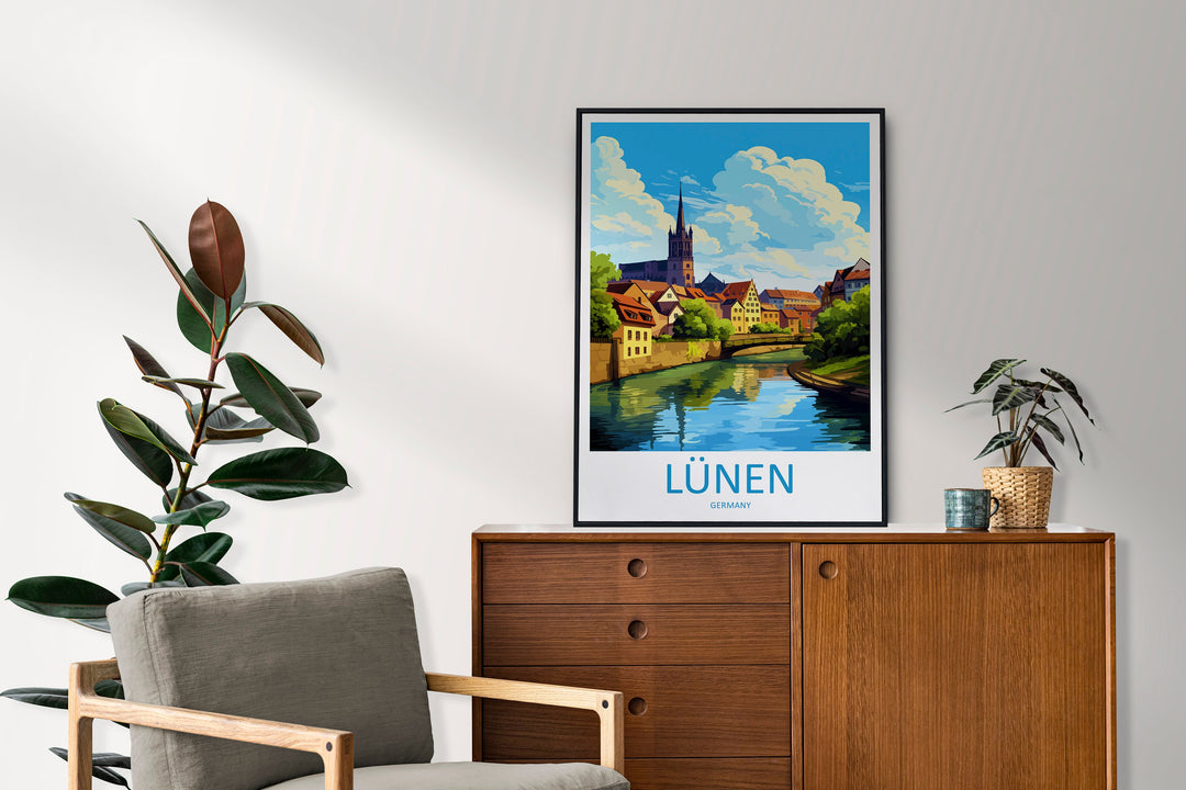 Lünen Travel Print Wall Art Lünen Wall Hanging Home Decoration Lünen Gift Art Lovers Wall Art Print Art Lünen Germany Poster