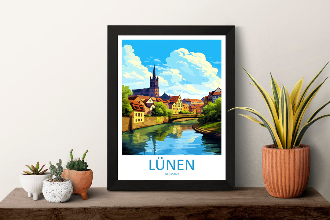 Lünen Travel Print Wall Art Lünen Wall Hanging Home Decoration Lünen Gift Art Lovers Wall Art Print Art Lünen Germany Poster