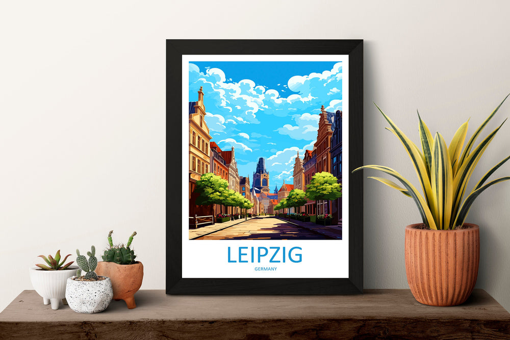 Leipzig Travel Print Wall Art Leipzig Wall Hanging Home Decoration Leipzig Gift Art Lovers Wall Art Print Art Leipzig Germany Poster
