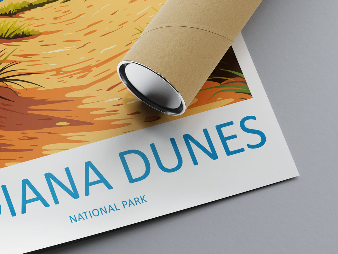 Indiana Dunes Travel Print Wall Art Indiana Dunes Wall Hanging Home Decor National Park Gift Indiana Dunes Lovers National Park Art